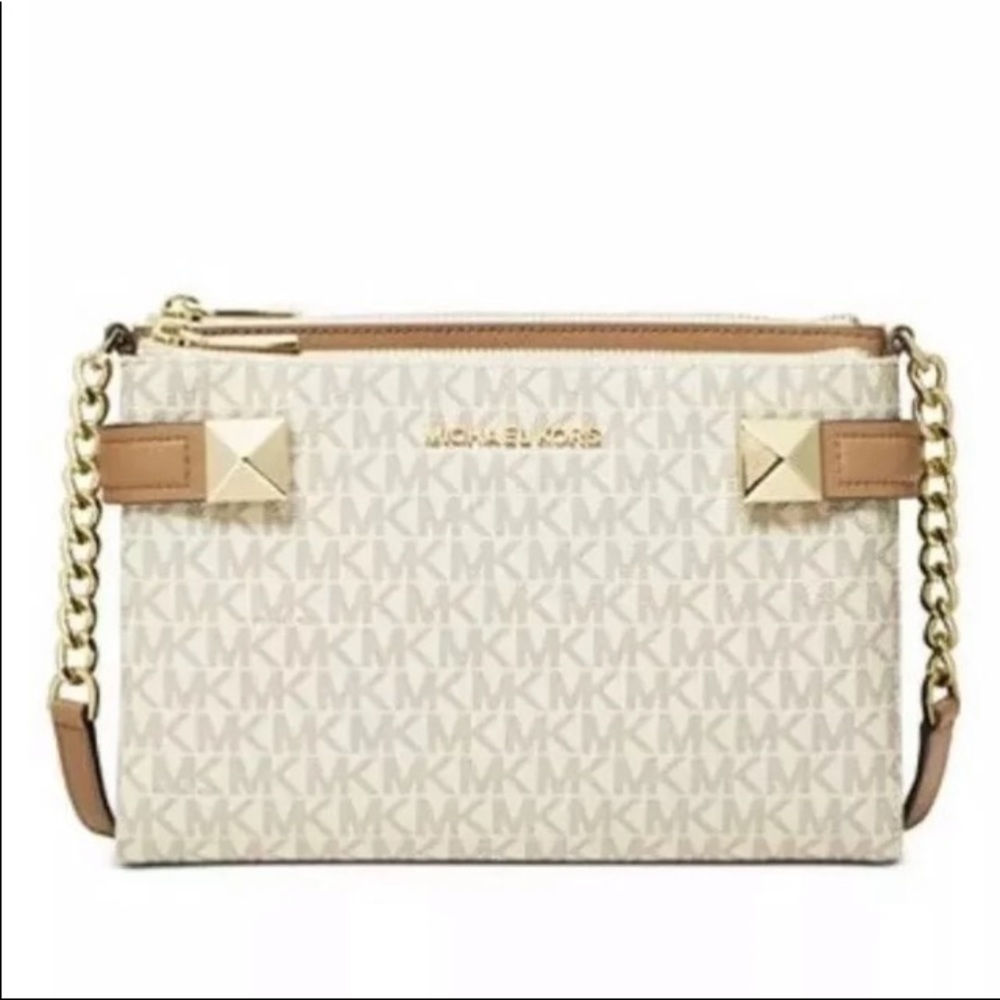 Michael Kors Karla Vanilla East West Crossbody